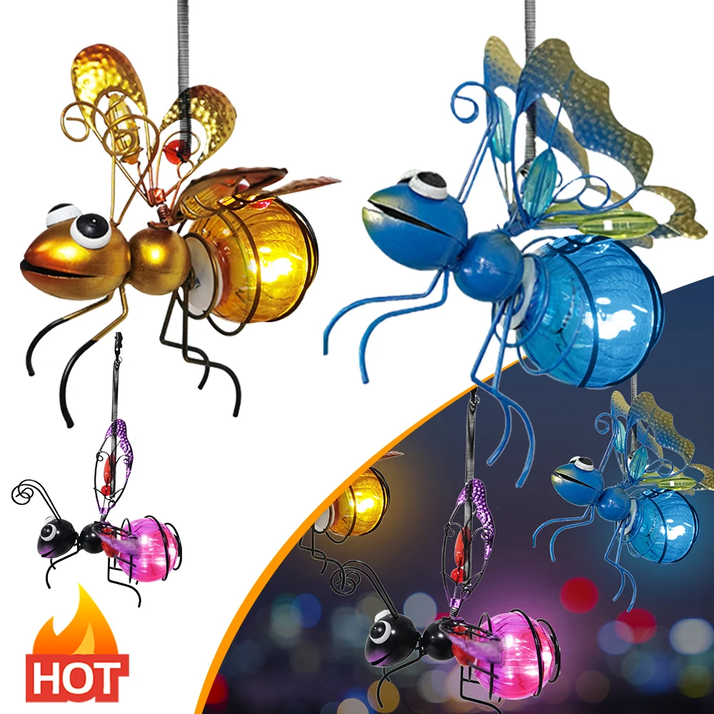 Lighting Bug Decor - Zasilana energią słoneczną wisząca lampa na