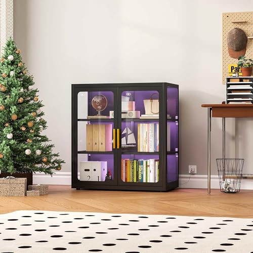 Lighting & Home Decor Studio - Witryna z szklanymi drzwiami i oświetleniem