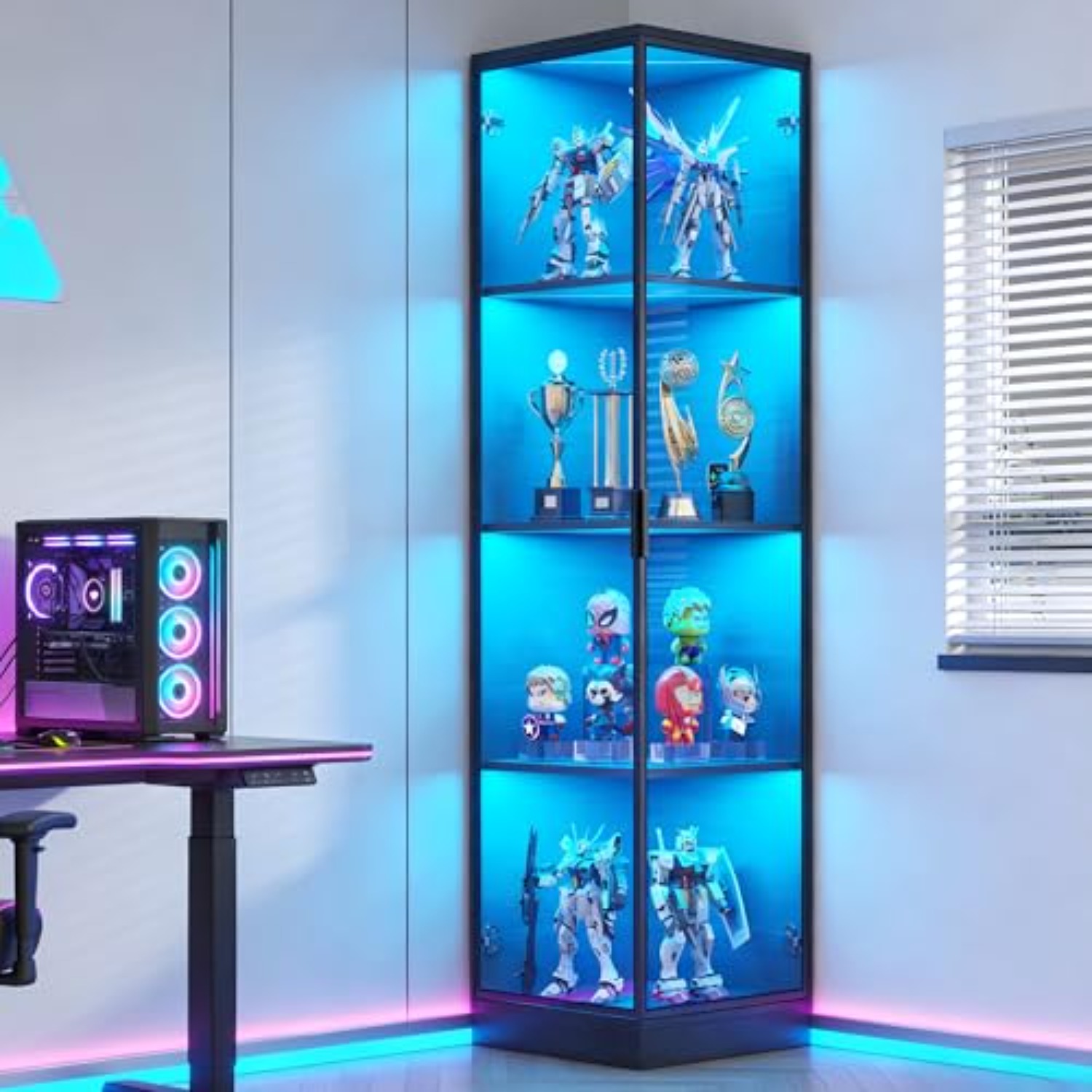 Lighting & Home Decor Studio - Narożna witryna z drzwiami, 4-poziomowa, 3
