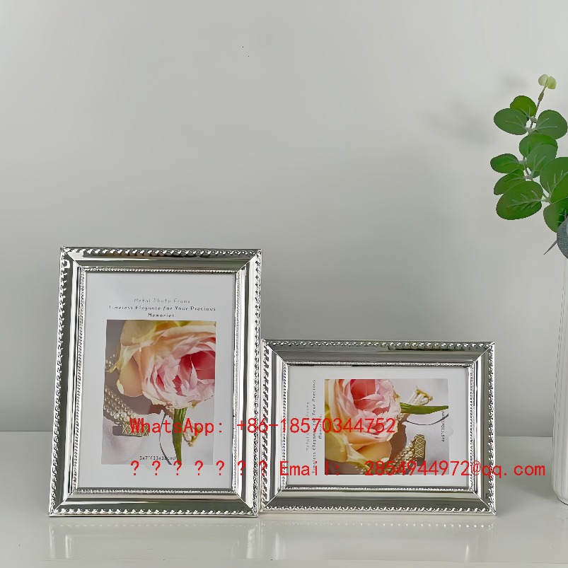 Lighting Decor Photos - Europejska luksusowa srebrna metalowa ramka na