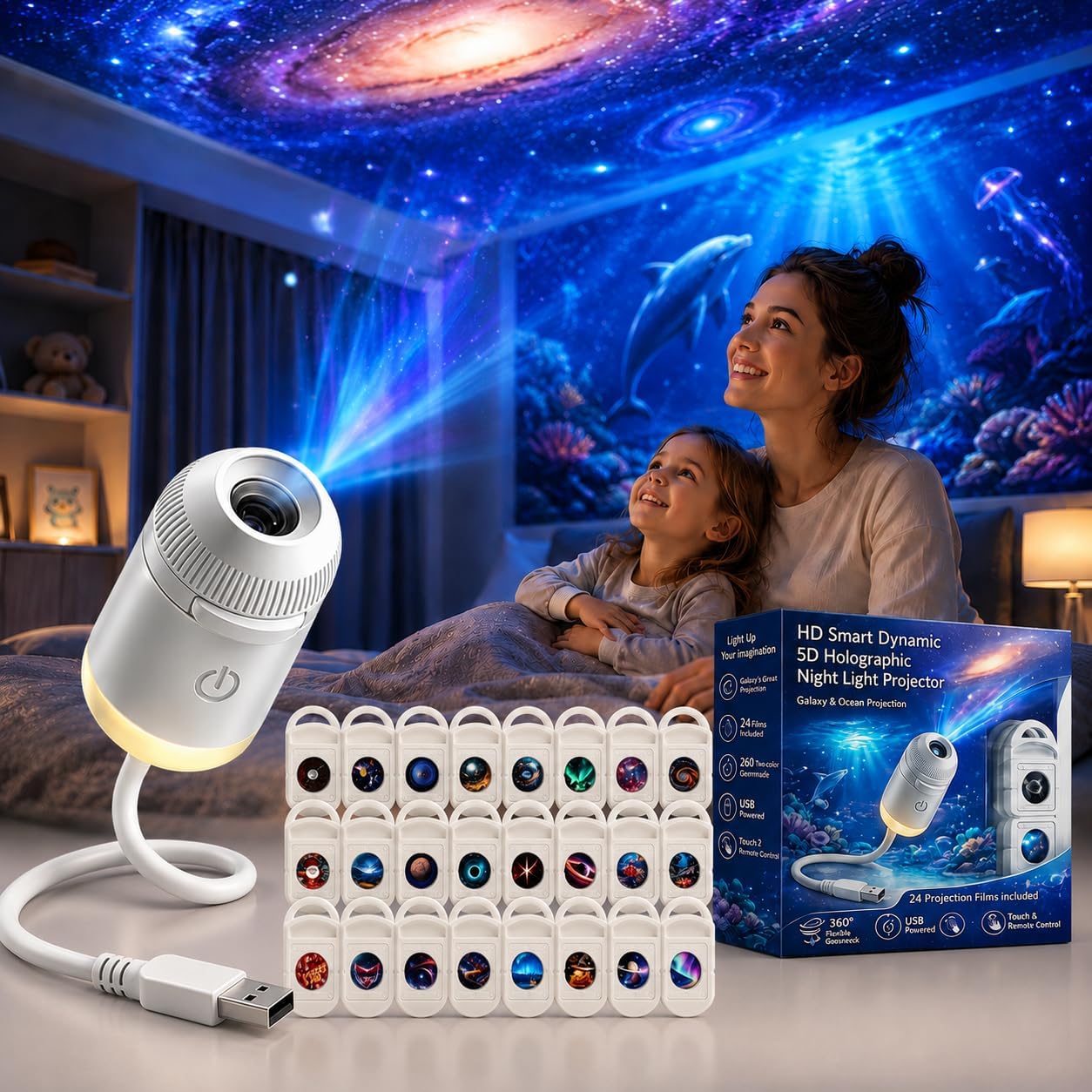 Lighting Decoration Ideas - Projektor Nocny HD Smart Dynamic 5D