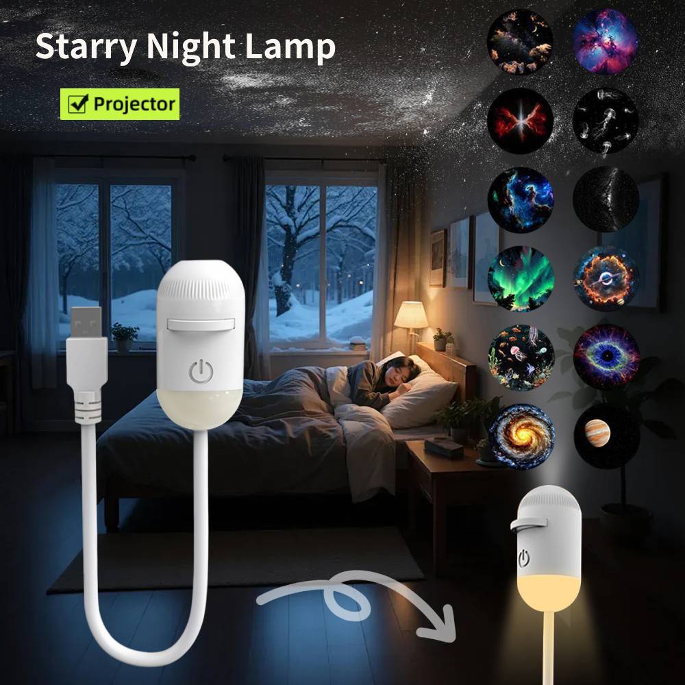 Star Projector Night - Mini Projektor Gwiazd Galaxy Lampka Nocna