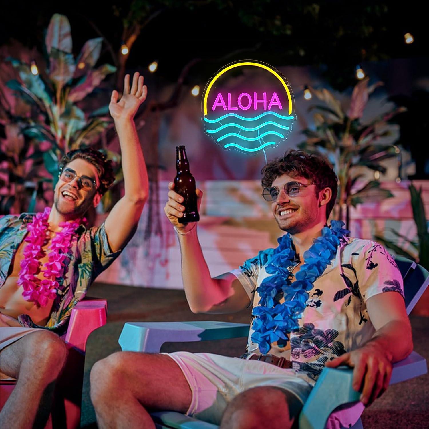 Neonowy znak Aloha Sunset Wave – Lighting Decor Rentals recenzja i cena