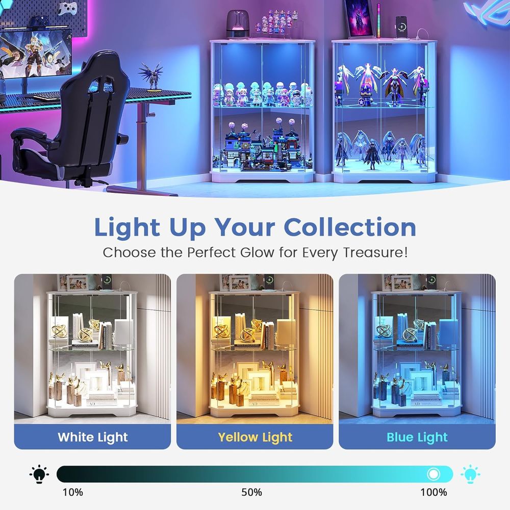 Dwupoziomowa szklana witryna z – Lighting & Home Decor Studio recenzja i cena