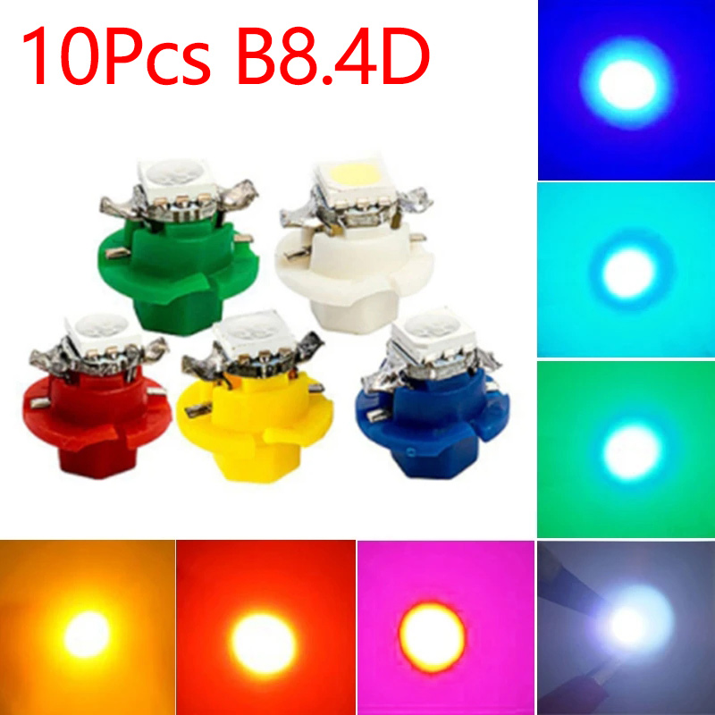 10Pcs 12V 7 Colors B8.4 Brand  – Colour Changing Bulb recenzja i cena