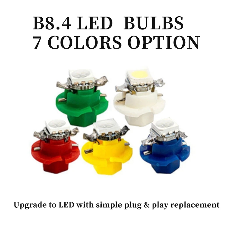 10Pcs 12V 7 Colors B8.4 Brand  – Colour Changing Bulb recenzja i cena