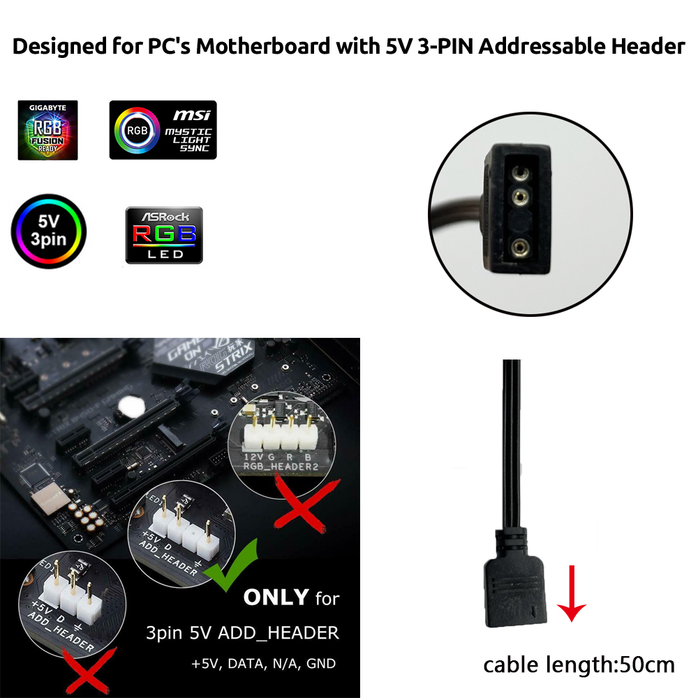 Złącze 5V ARGB 3Pin do obudowy – Lighting Decoration Ideas recenzja i cena